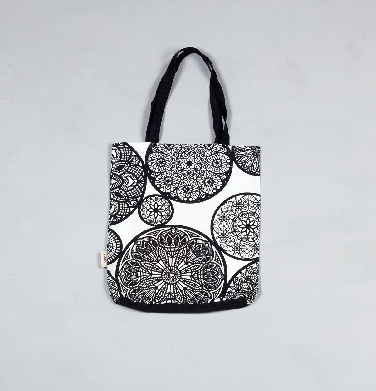 Insect Spider Illustration Black Pattern Handbag Craft Poker Spade Canvas Bag Shopping Tote