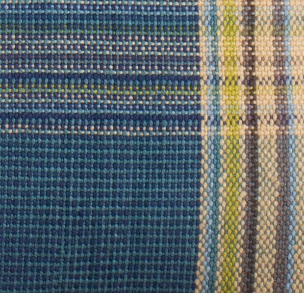 Meadow Checker Cotton Cushion cover Green/Blue 18