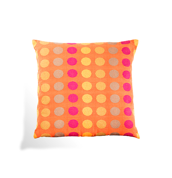 Polka Cotton Cushion cover Orange