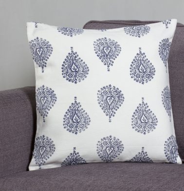 Block Print Cotton Cushion cover Bluedepth 18x18