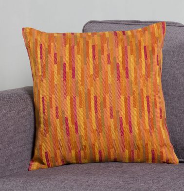 Vermilion Tiles Cotton Cushion cover Orange 18x18