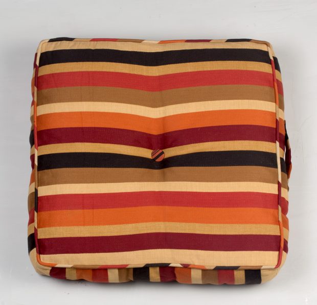 Satin Bold Stripe Floor Cushion