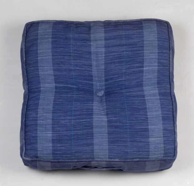 Stripe Cotton Floor Cushion Classic Blue