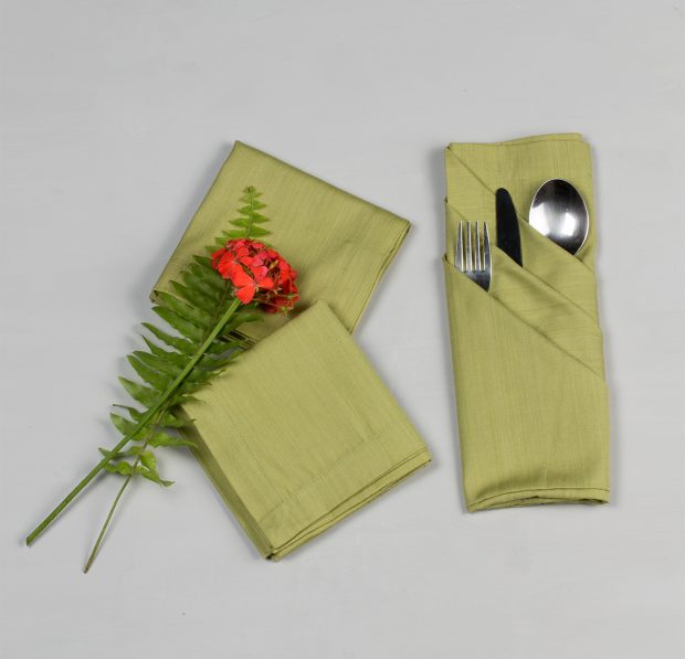 Solid Cotton Table Napkins Tender Green - Set of 6