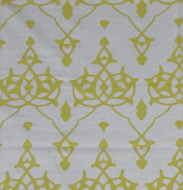 Customizable Sheer Curtain, Cotton - Arabic Chevron - Lemon Yellow