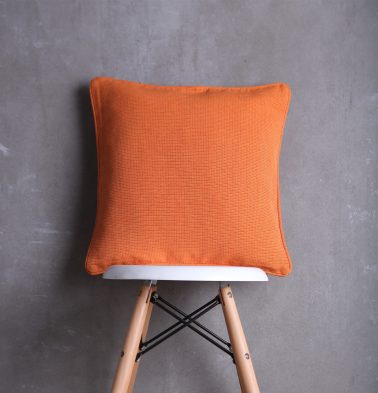 Handwoven Cotton Cushion cover Orange 18x18