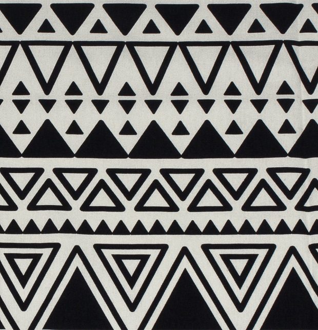 Magic Triangle Cotton Fabric Black