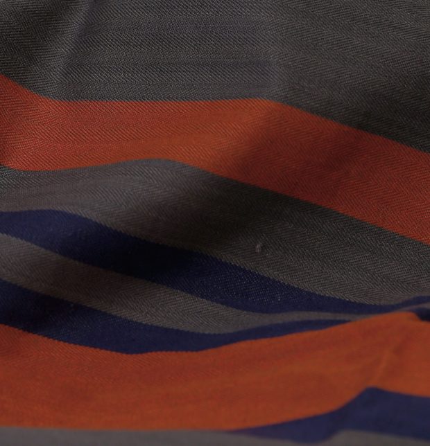 Bold Stripes Cotton Duvet Cover Blue/Orange
