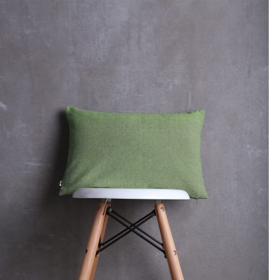 Chambray Cotton Cushion cover Fern Green 12x18