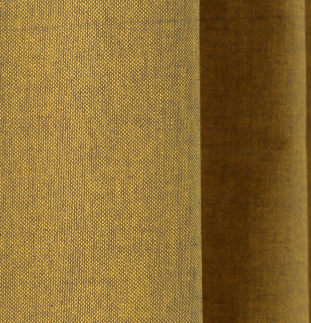 Chambray Cotton Custom Stitched Cloth Yellow/Grey