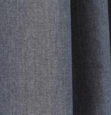 Chambray Cotton Custom Blinds Drizzle Grey