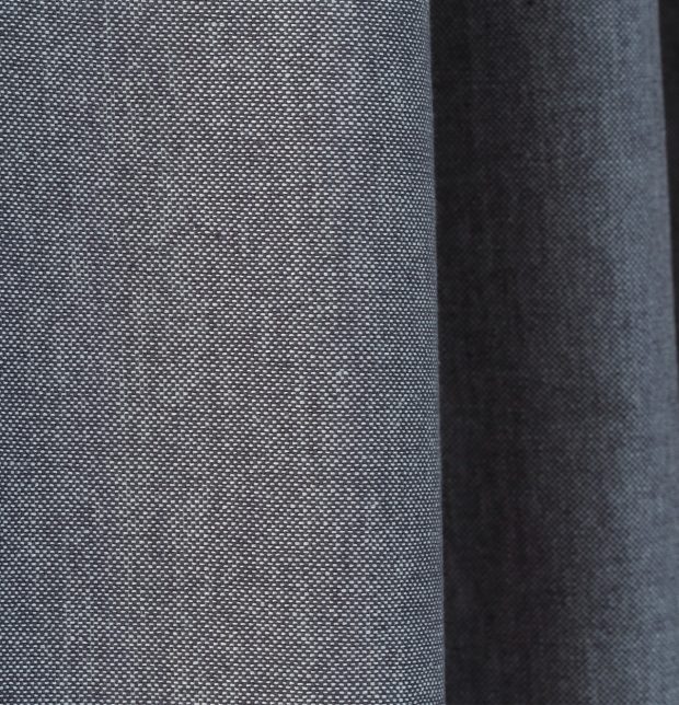 Customizable Floor Cushion, Chambray Cotton - Drizzle Grey
