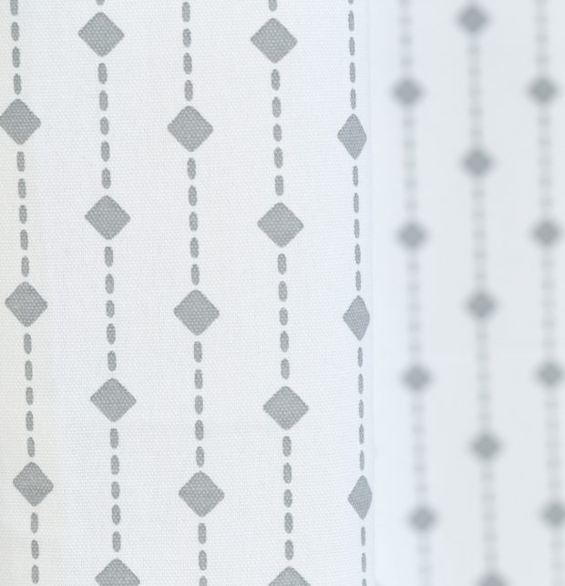 Diamond Lines Cotton Custom Stitched Cloth Grey