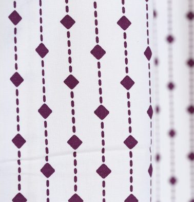 Diamond Lines Cotton Custom Stitched Cloth Violet