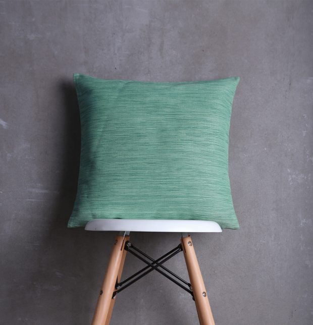 Handwoven Cotton Cushion cover Fern Green 18
