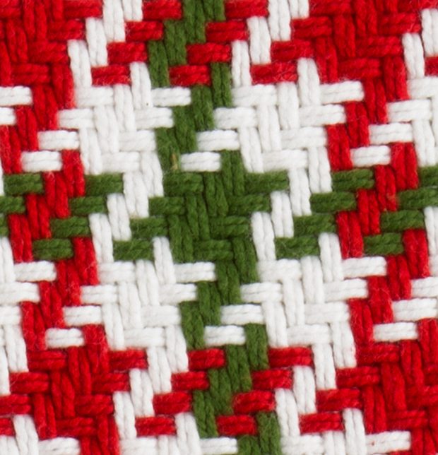 Houndstooth Christmas Cotton Cushion cover Red/Green
