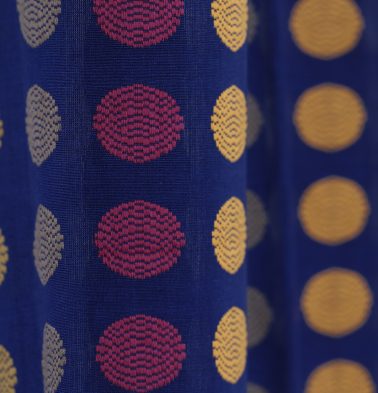 Polka Cotton Custom Stitched Cloth Blue