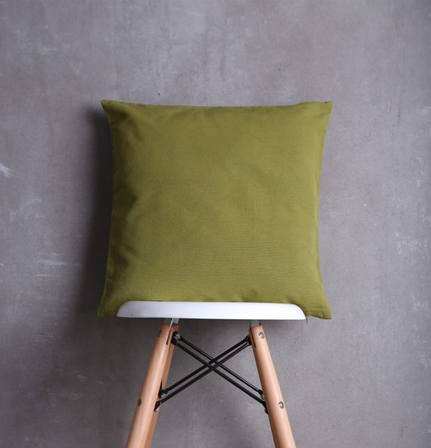 Solid Cotton Cushion cover Moss Green 18