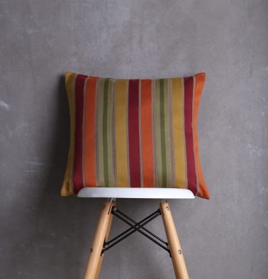 Striped Satin Cotton Cushion cover Multicolour 18x18