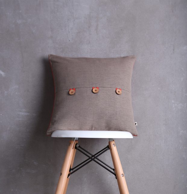 Textura Cotton Cushion cover Brownish Beige 16