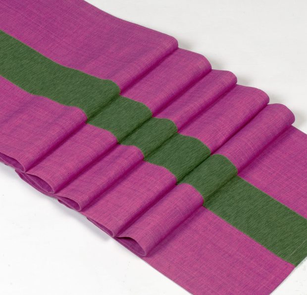 Textura Cotton Table Runner Pink/Green 14