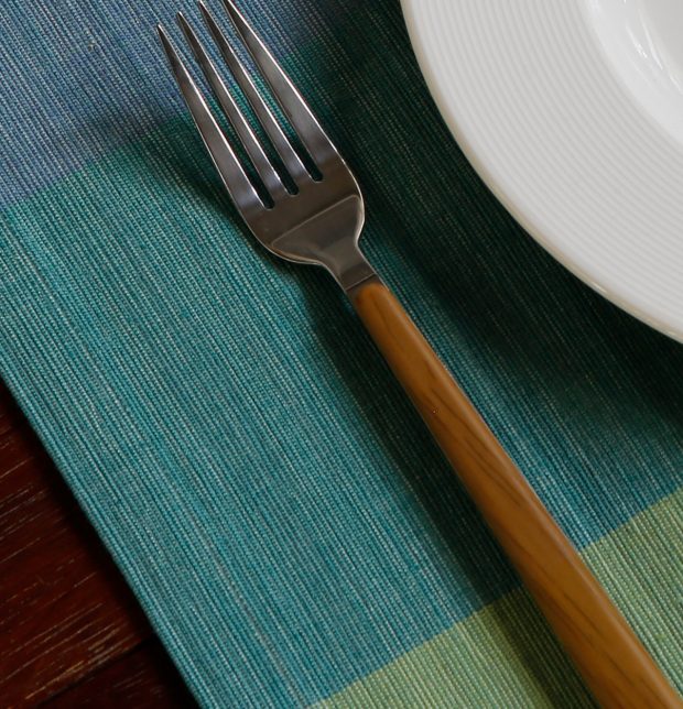 Textura Cotton Table Mats Turquoise Green - Set of 6