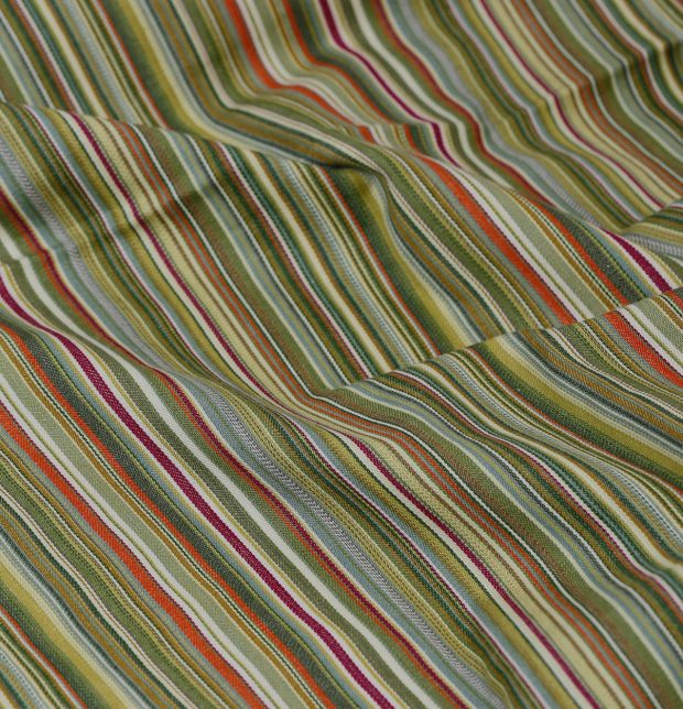 Woven Stripes Cotton Duvet Cover Green