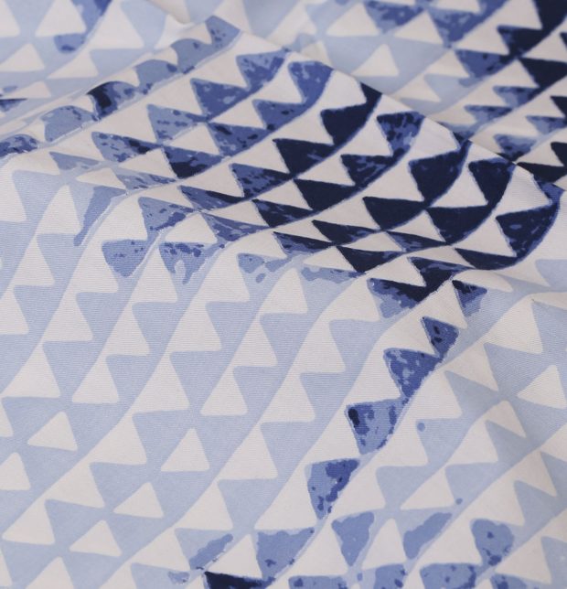 Customisable Star Triangle Cotton Duvet Cover Blue