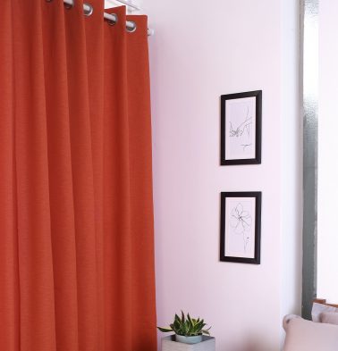Textura Cotton Curtain Spicy Orange
