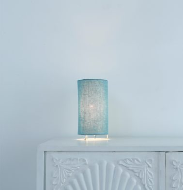 Cylindrical Table Lampshade Teal Blue