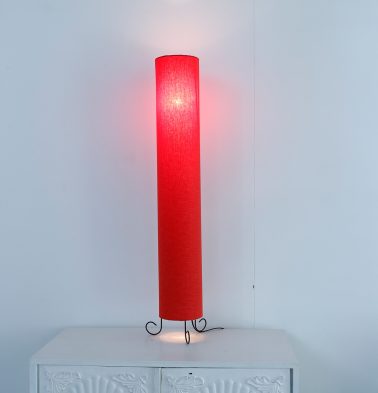 Cylindrical Floor Lampshade Red