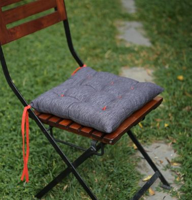 Textura  Cotton Chairpad Periscope Dark Grey