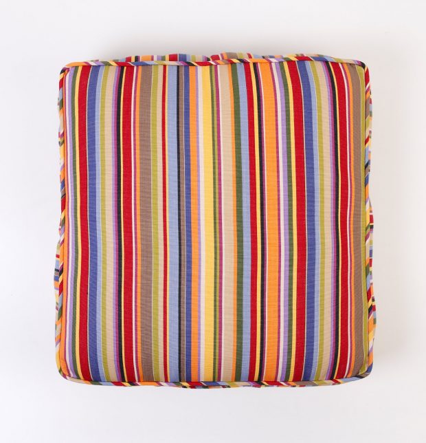 Sunny Stripe Cotton Floor Cushion Multi color
