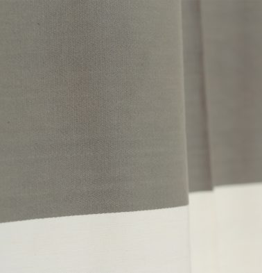Broad Stripe Cotton Custom Blinds Grey/White