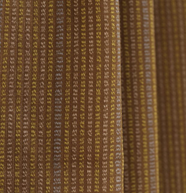 Customizable Floor Cushion, Cotton -  Dobby Stripes - Brown