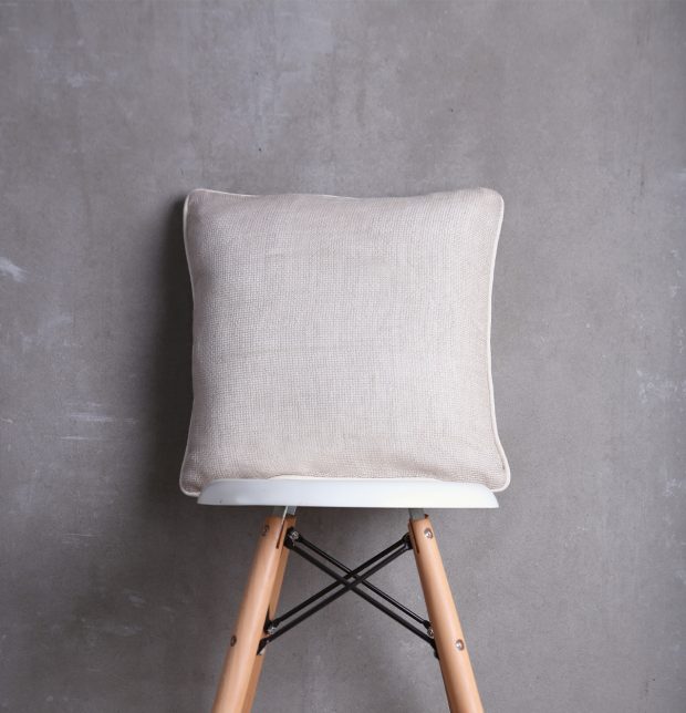 Linen Mesh Cushion cover Silver Grey 16