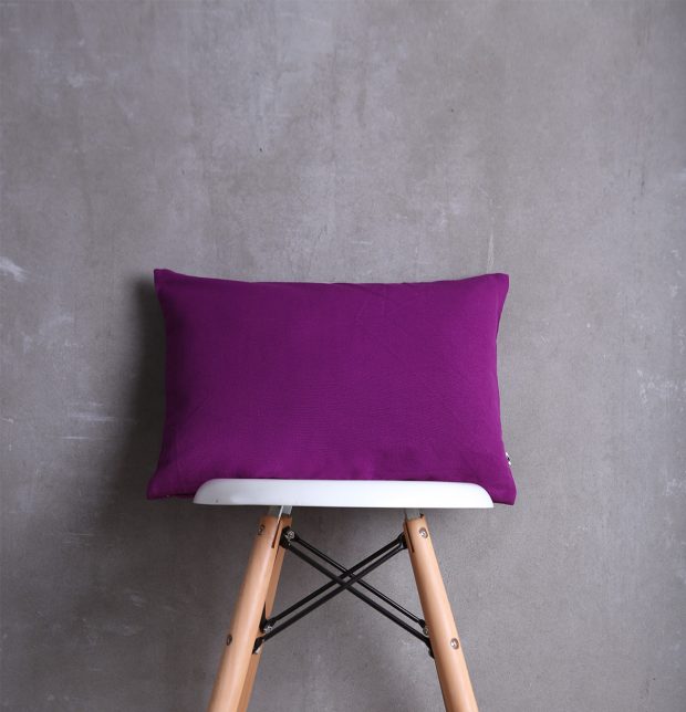 Solid Cotton Cushion Cover Purple 12