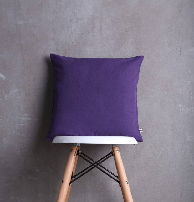 Solid Cotton Cushion cover Violet 16