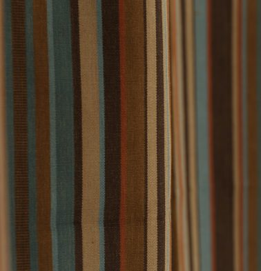 Stripe Cotton Custom Blinds Brown