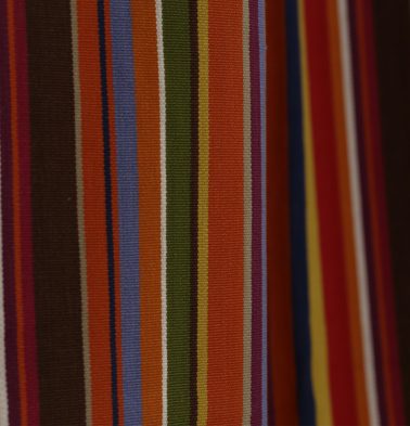 Stripe Cotton Custom Blinds Brown Multi-color