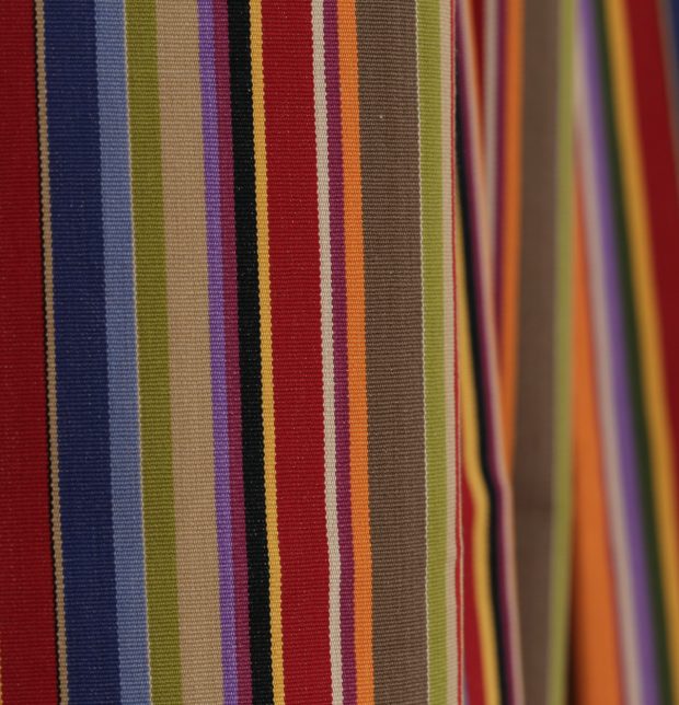 Customizable Floor Cushion, Cotton - Sunny Stripes - Multi-color