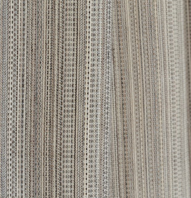 Customizable Curtain, Cotton - Woodsmoke - White/Brown