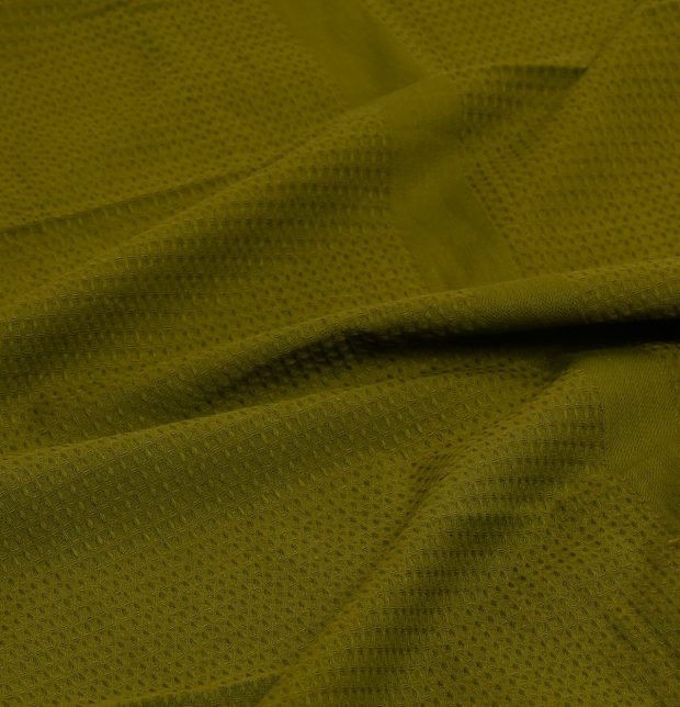 Honeycomb Cotton Bath Towels Dark Green