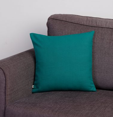Solid Cotton Cushion cover Dark Green  16x16