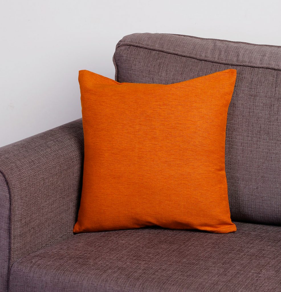Textura Cotton Cushion cover Orange 18"x18" Thoppia