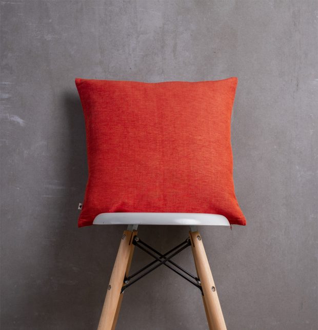 Customizable Cushion Cover, Textura Cotton - Spicy Orange