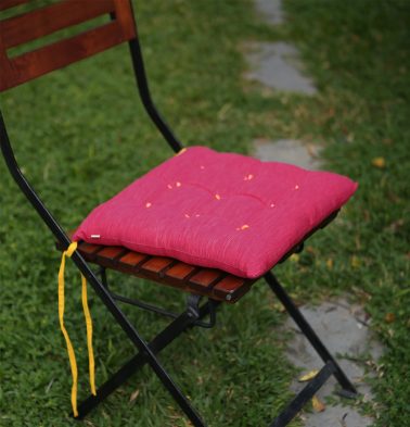 Cotton Chairpad Textura Pink