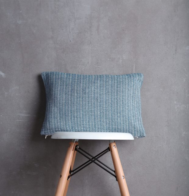 Handwoven Cotton Cushion Cover Dusk Blue 12
