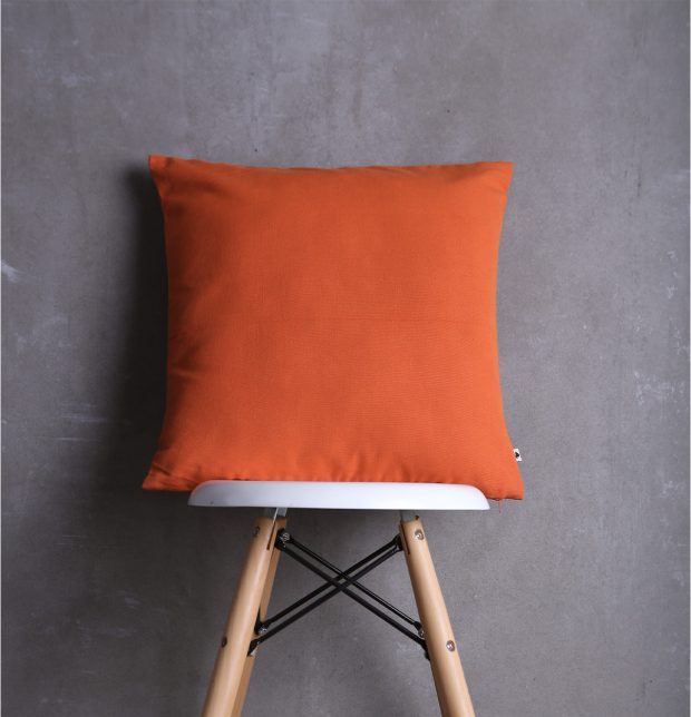 Cotton Cushion Cover Flame Orange 16x16