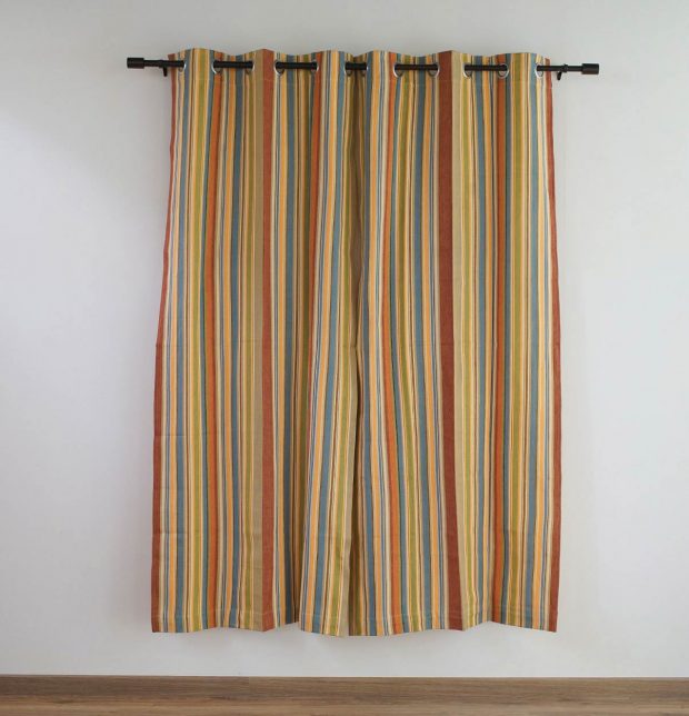 Customizable Curtain, Cotton - Textured - Multi-color